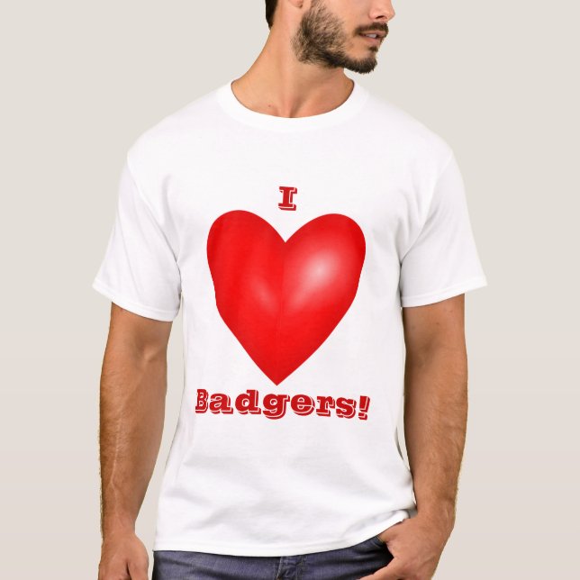 Camiseta Amo a los Badgers Unisex (Anverso)