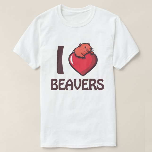 Camiseta Amo a los Beavers (Diseño del anverso)