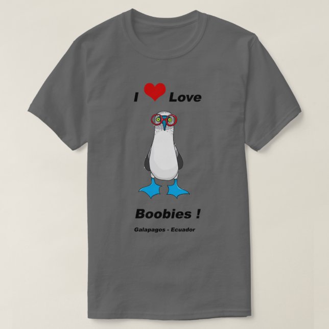Camiseta Amo a los BoobiesTShirt (Diseño del anverso)