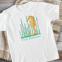 Amo a los caballitos de mar Naranja Seahorse