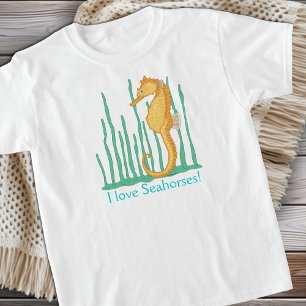 Camiseta Amo a los caballitos de mar Naranja Seahorse