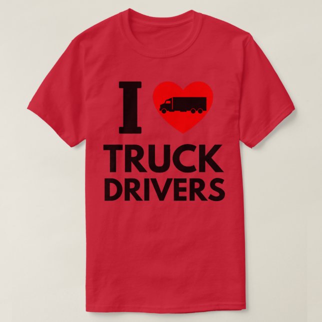 Camiseta Amo a los camioneros (Diseño del anverso)