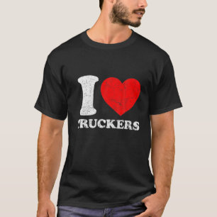 Camiseta Amo a los camioneros divertida cosecha de convoy d