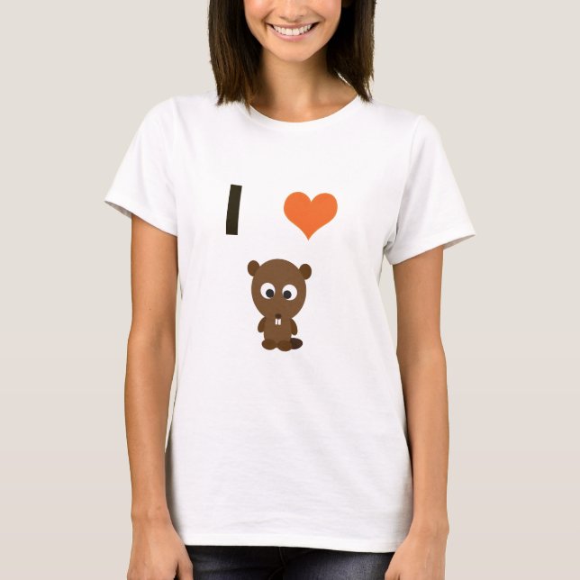 Camiseta Amo a los castores (Anverso)
