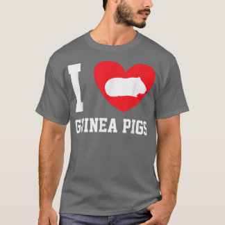 Camiseta Amo A Los Cerdos De Guinea Amante A La Peta De Cer