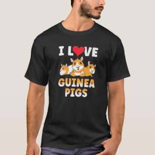 Camiseta Amo a los cerdos de Guinea Animal Cortar a los ama