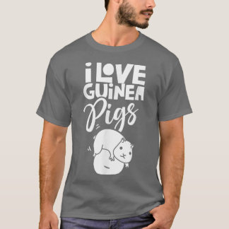 Camiseta Amo a los cerdos guineanos amantes de la carne de 