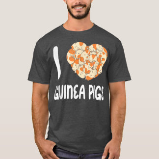 Camiseta Amo a los cerdos guineanos Mascota a los cerdos de
