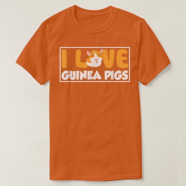 Camiseta Amo a los cerdos guineanos Mascota de amantes de l (Diseño del anverso)