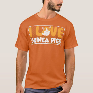 Camiseta Amo a los cerdos guineanos Mascota de amantes de l