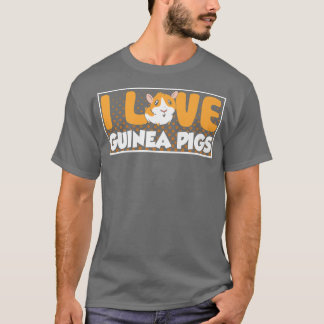 Camiseta Amo a los cerdos guineanos Mascota de amantes de l