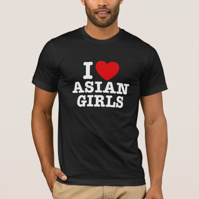 Camiseta Amo a los Chicas asiáticos (Anverso)