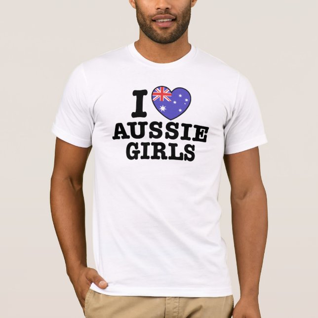 Camiseta Amo a los Chicas australianos (Anverso)
