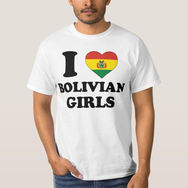 Camiseta Amo a los Chicas bolivianos (Anverso)