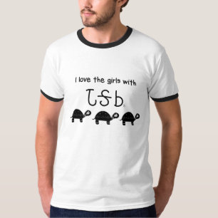 Camiseta Amo a los chicas con las tortugas acuáticas
