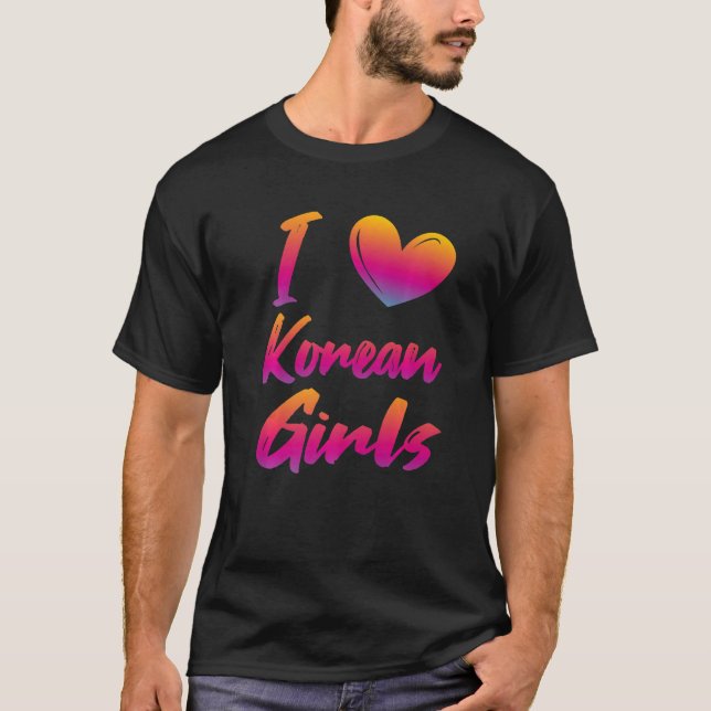 Camiseta Amo a los Chicas coreanos (Anverso)
