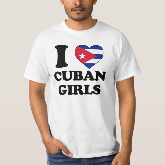 Camiseta Amo a los chicas cubanos (Anverso)