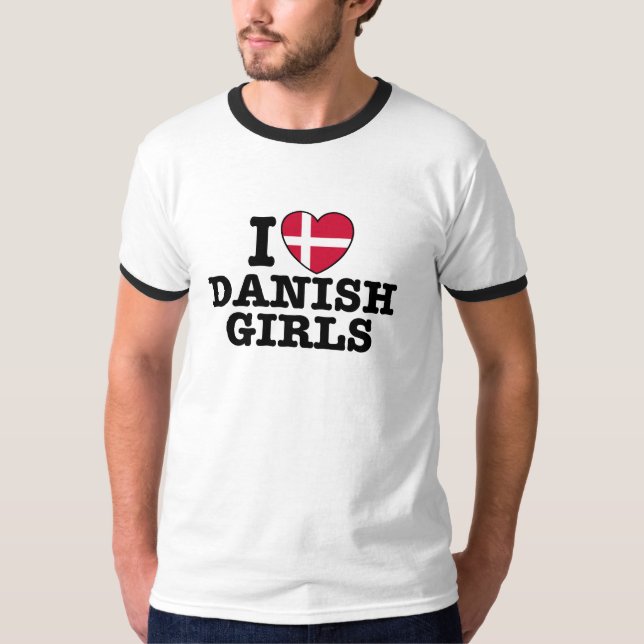 Camiseta Amo a los Chicas daneses (Anverso)