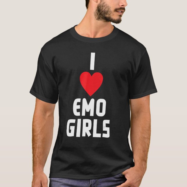 Camiseta Amo a los Chicas de Emo (Anverso)