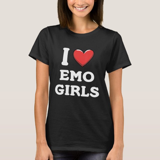 Camiseta Amo a los Chicas de Emo (Anverso)