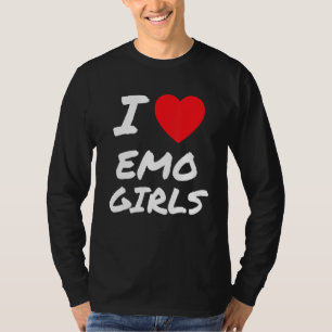 Camiseta Amo A Los Chicas De Emo Que Corazón A Los Chicas D