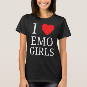 Camiseta Amo A Los Chicas De Emo Que Corazón A Los Chicas D