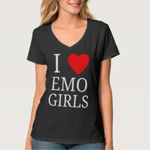 Camiseta Amo A Los Chicas De Emo Que Corazón A Los Chicas D