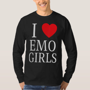 Camiseta Amo A Los Chicas De Emo Que Corazón Chicas De Emo