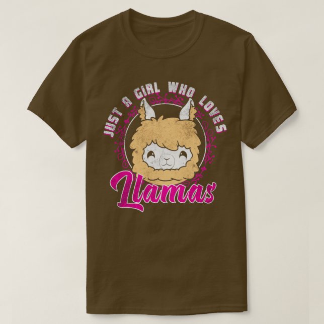 Camiseta Amo a los Chicas de Llamas (Diseño del anverso)
