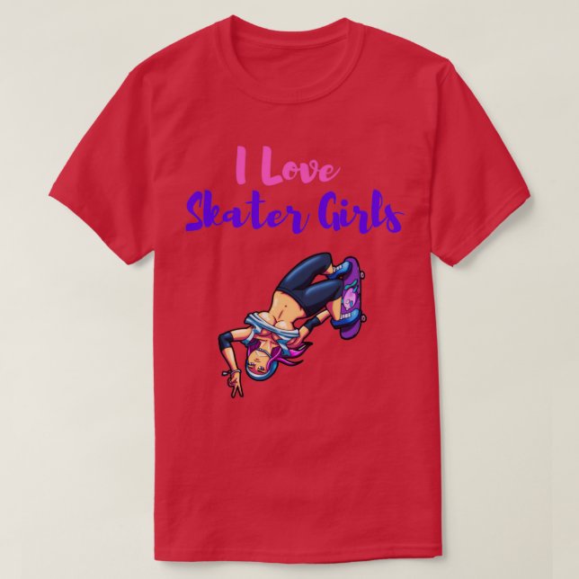 Camiseta Amo a los Chicas del Skater 9 (Diseño del anverso)