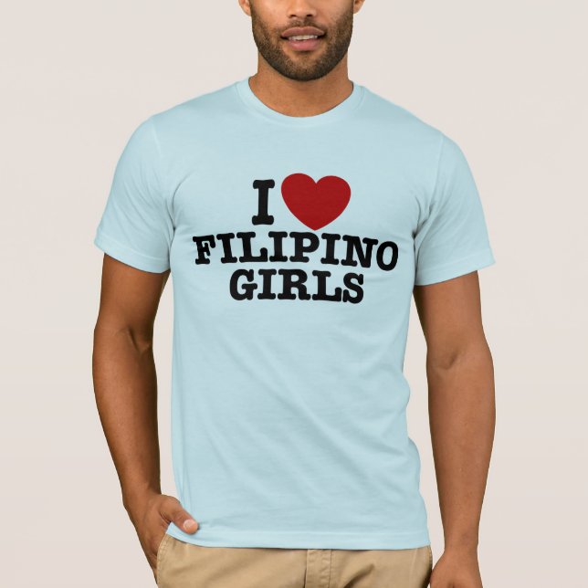 Camiseta Amo a los Chicas filipinos (Anverso)