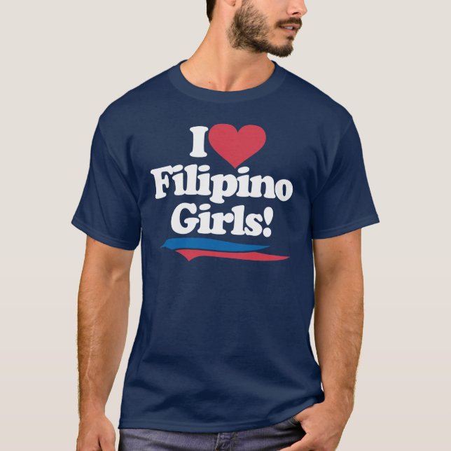 Camiseta Amo a los chicas filipinos - blanco (Anverso)