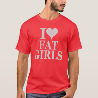 Camiseta Amo a los chicas gordos - corazón gordos chicas ca