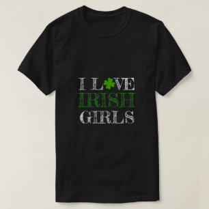 Camiseta Amo a los Chicas irlandeses St. Patrick's Day T-Sh