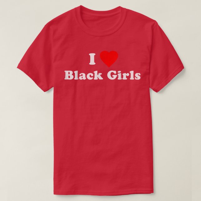 Camiseta Amo a los Chicas negros (Diseño del anverso)