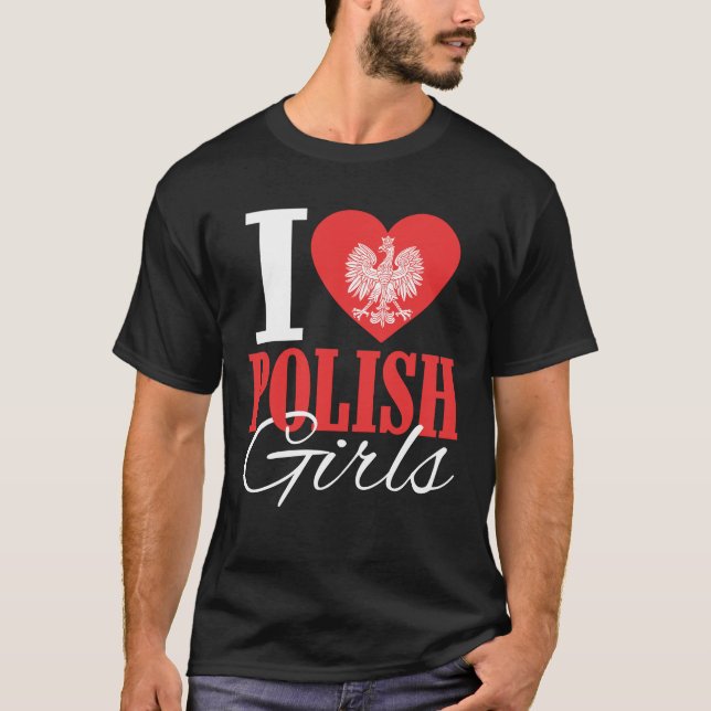 Camiseta Amo a los Chicas polacos (Anverso)