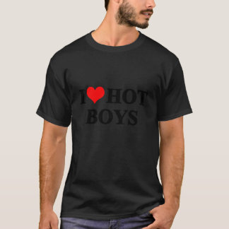 Camiseta Amo a los chicos calientes retro