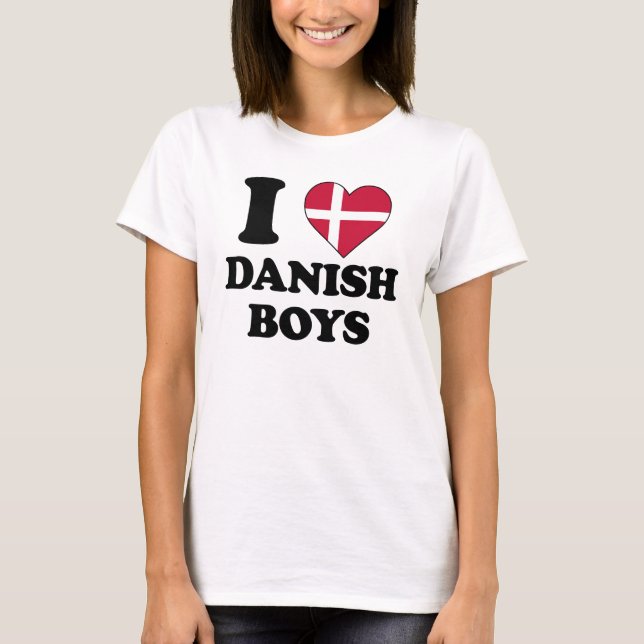 Camiseta Amo a los chicos daneses (Anverso)