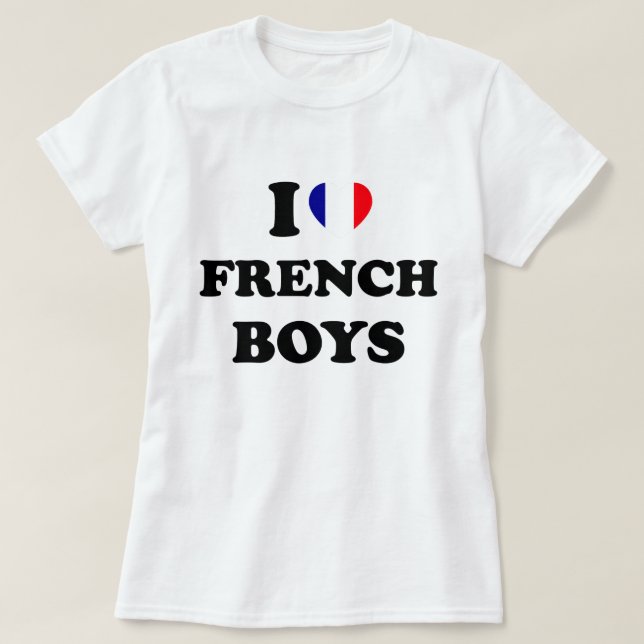 Camiseta Amo a los chicos franceses (Diseño del anverso)