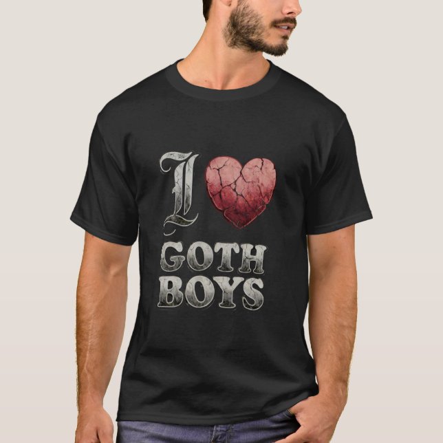 Camiseta Amo a los chicos góticos (Anverso)