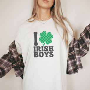 Camiseta Amo a los chicos irlandeses Divertido Día de Shamr