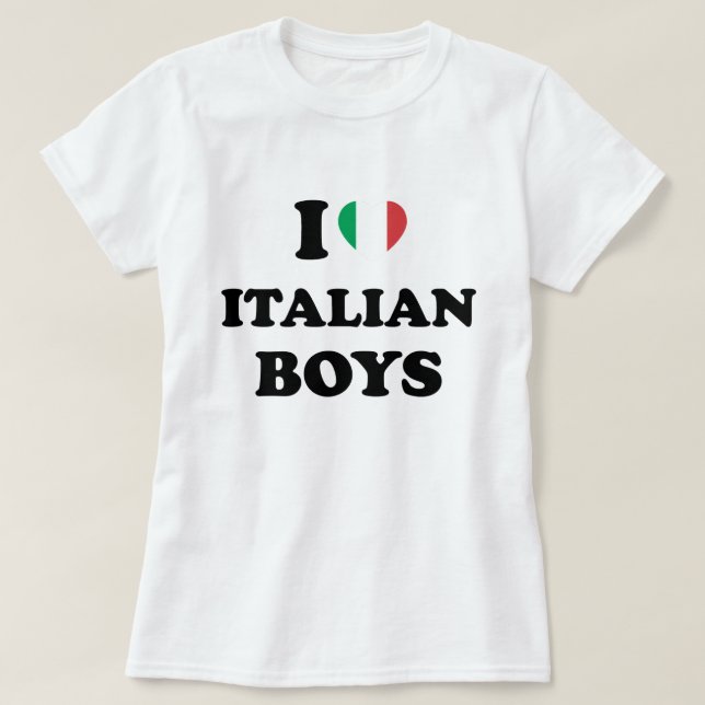 Camiseta Amo a los chicos italianos (Diseño del anverso)
