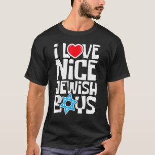 Camiseta Amo a los chicos judíos agradables Judíos Hebreos 
