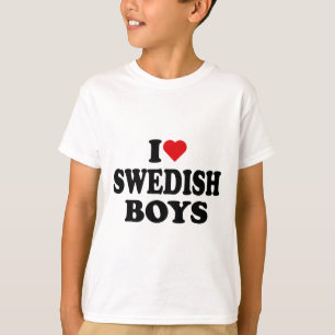 Camiseta Amo a los chicos suecos Me encantan los chicos sue
