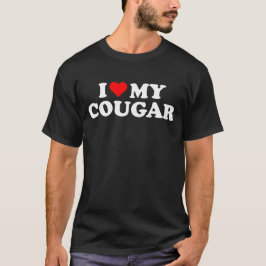 Camiseta Amo a los Cougars Funny Cougar El día de San Valen