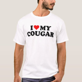 Camiseta Amo a los Cougars Funny Cougar El día de San Valen