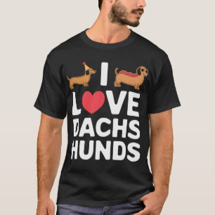 Camiseta Amo a los Dachshunds Ilustración divertida con est