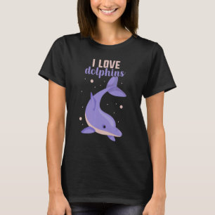 Camiseta Amo a los delfines delfines Chicas lindos