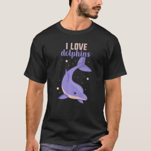 Camiseta Amo a los delfines delfines Chicas lindos