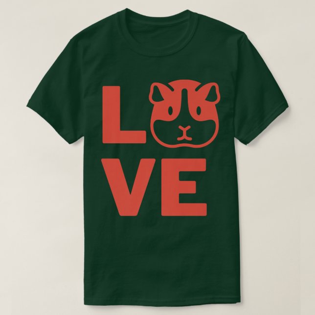 Camiseta Amo a los dueños de Mascotas de roedores de Guinea (Diseño del anverso)
